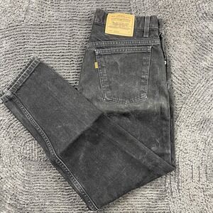 Levi's 962 Orange Tab 30x30 Jeans Women's Size 13 Short USA Made Black 80s 90s